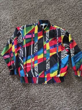 Vintage 80s Zip Up Jacket Size M